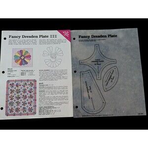 Fancy Dresden Plate Quilt Pattern Instructions 1989 Oxmoor House Colorful Scrap